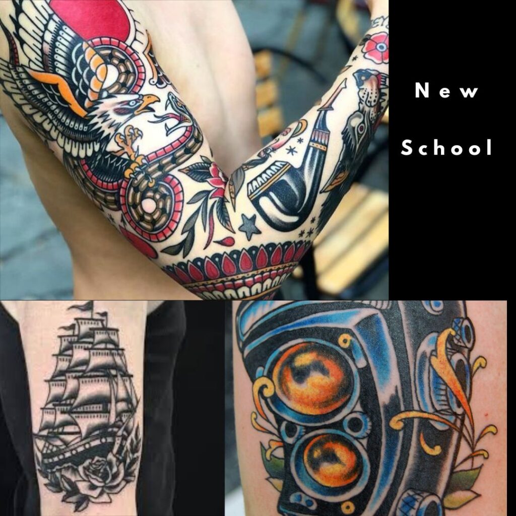 Best arm sleeve tattoo designideas cost New school 3 by maestro tattoo