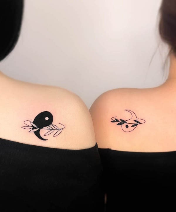 Small yin and yang tattoos by maestro tattoo