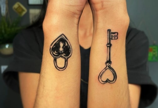 key lock tattoo