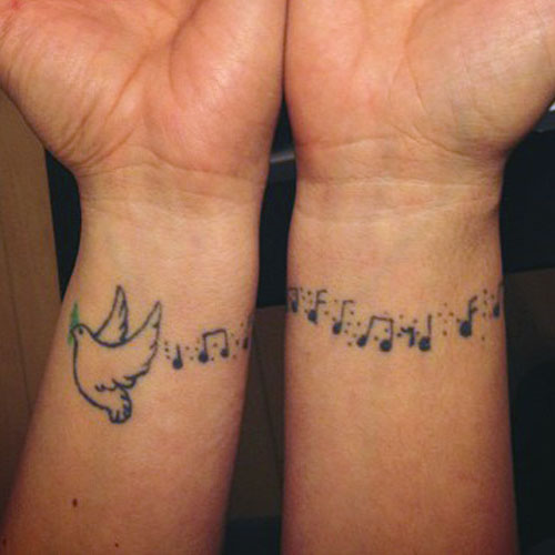 music note tattoo