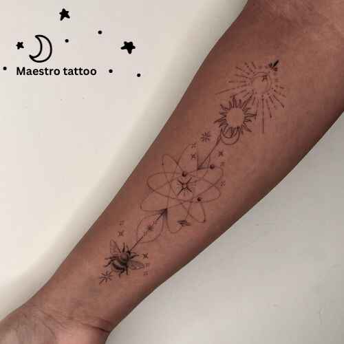 Celestial Elements tattoo design 