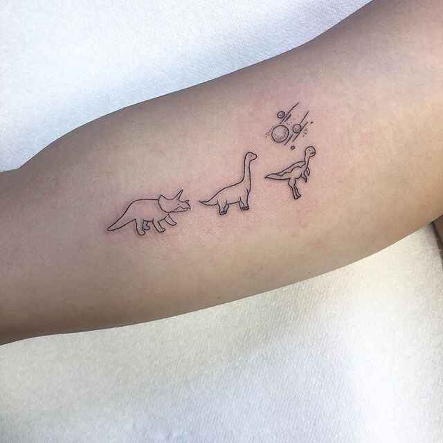 Dinosaur family tattoo image