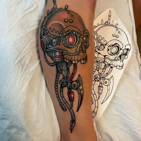 Fragmented Cyborg tattoo picture