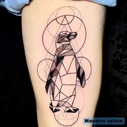 Geomatric Pattern Penguin Tattoo IMAGE