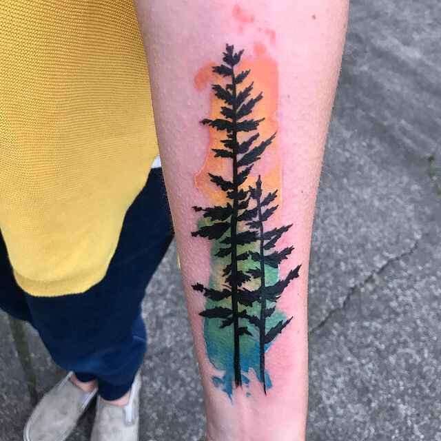 Pine tree tattoo ideas picture