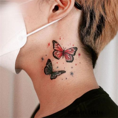 men butterfly tattoo design