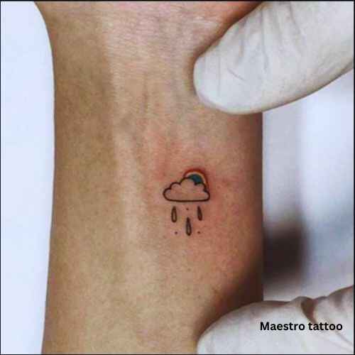 Minimalistic Clouds tattoo picture
