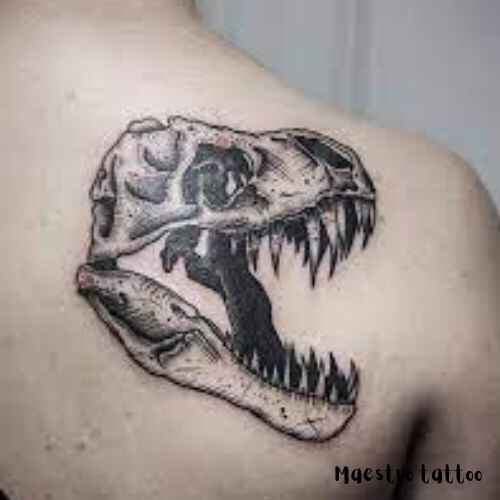 Roaring T-Rex Head Tattoo