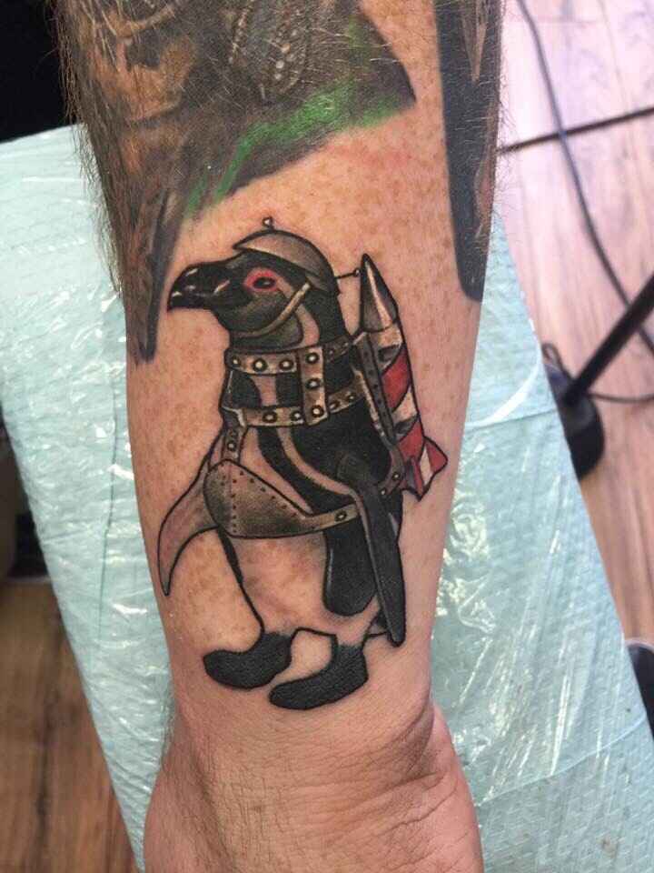 Steampunk Style Penguin Tattoo PICTURE