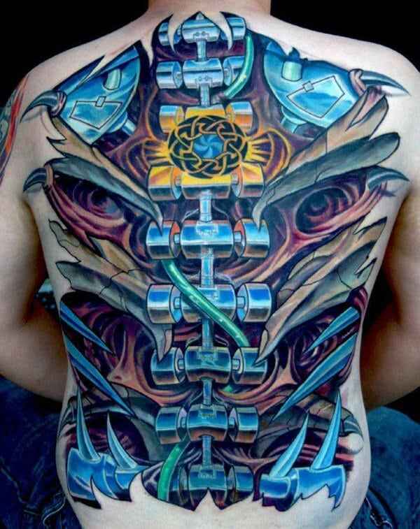 Technoscape Back Piece tattoo designs
