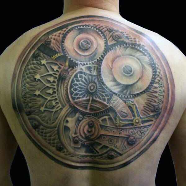 Technoscape Back Piece tattoo designs picture
