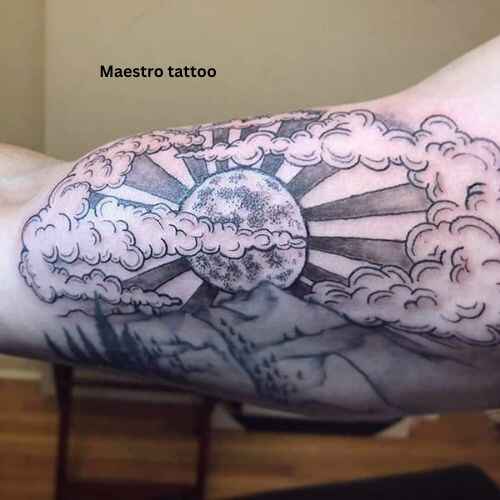 Vintage Clouds tattoo image 