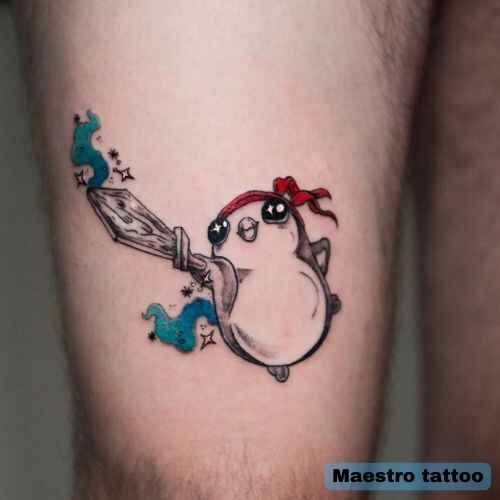 Warrior Penguin Tattoo IMAGE