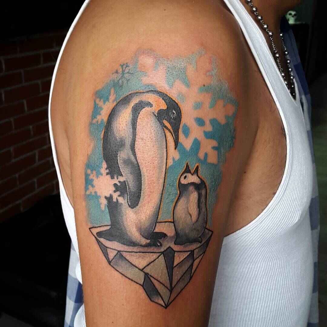 Penguin on Iceberg Tattoo image