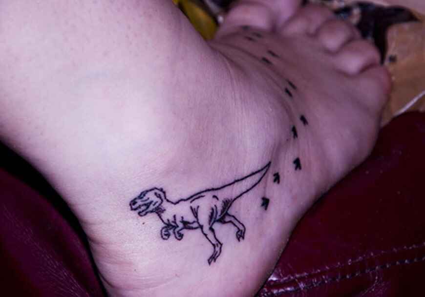 Dinosaur Tracks Tattoo