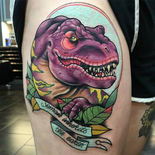 Glow in the Dark Dinosaur Tattoo image