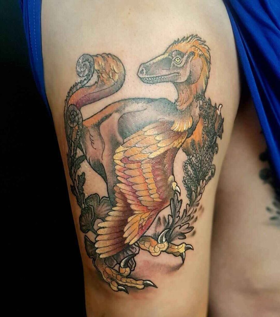Dinosaur Feather Tattoo