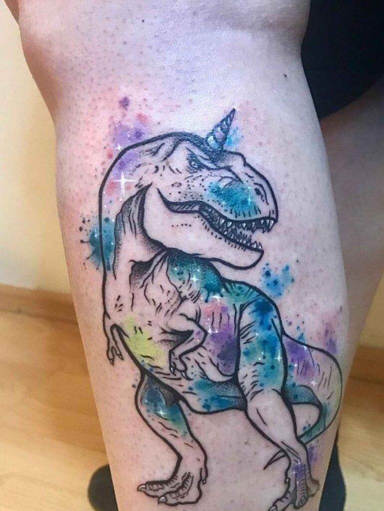 watercolor dinosaur tattoo women water 1 1 1 by maestro tattoo