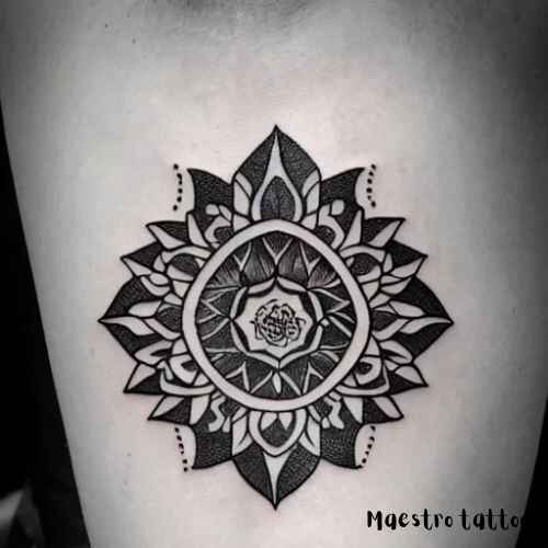 Mandala Flower Circle thigh tattoo designs 1 1 by maestro tattoo