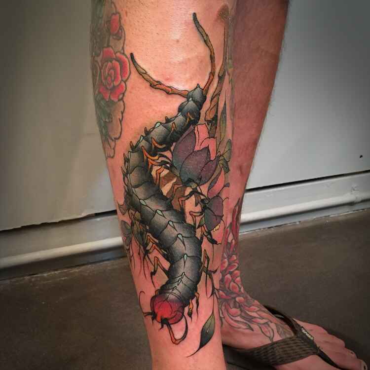 japanese centipede tattoo image