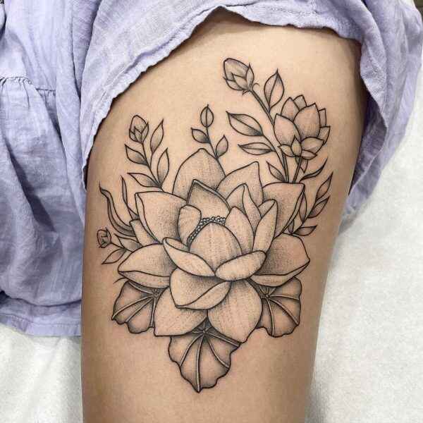 lotus flower tattoo 52 600x600 1 by maestro tattoo