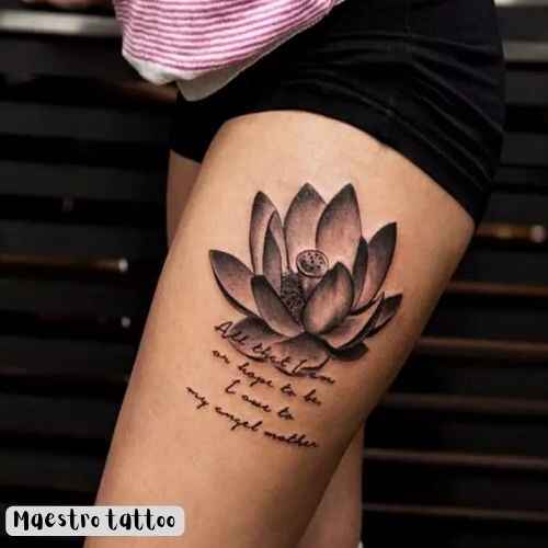 lotus thigh tattoo designs 4 by maestro tattoo