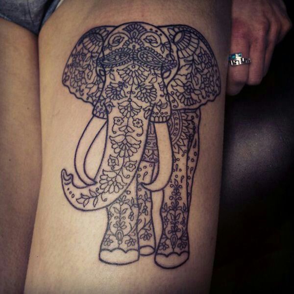 elephant thigh mandala tattoo min by maestro tattoo