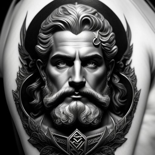 portrait-of-Zeus tattoo design
