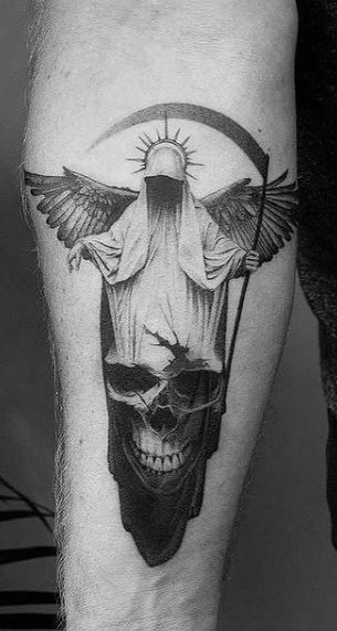 Angel of Death Tattoo Designn by maestro tattoo