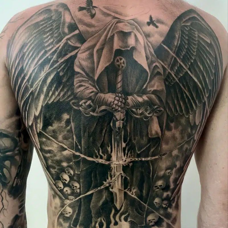 Angel of Death Tattoo Designs 2 by maestro tattoo