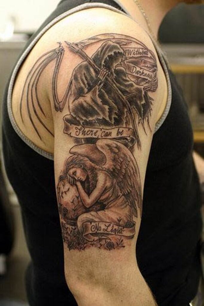 Picture of Angel of Death Tattoo Designs