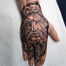 Zeus Tattoo Designs on hand